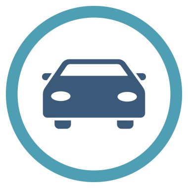 Araba düz yuvarlak vektör simgesi