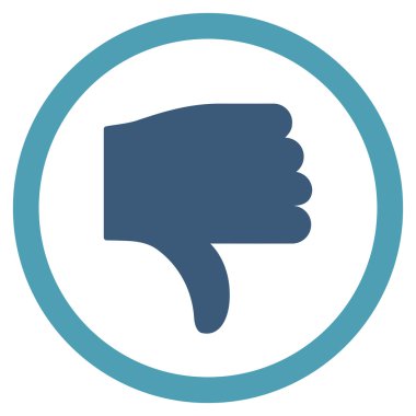 Başparmak düz yuvarlak vektör simgesi