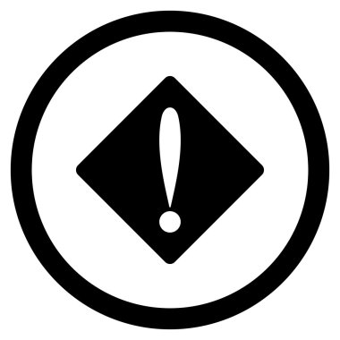 Sorun düz yuvarlak vektör simgesi