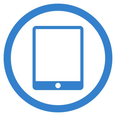 Tablet Pad düz yuvarlak vektör simgesi