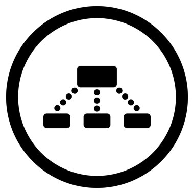 Hiyerarşi düz yuvarlak vektör simgesi