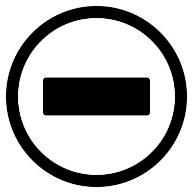 Düz yuvarlak vektör simge