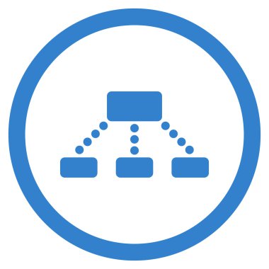 Hiyerarşi düz yuvarlak vektör simgesi