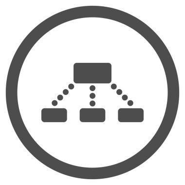 Hiyerarşi düz yuvarlak vektör simgesi