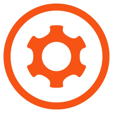 Vites düz yuvarlak vektör simgesi