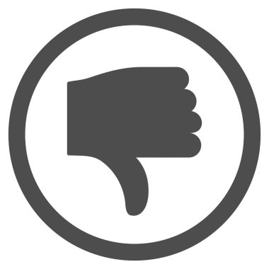 Başparmak düz yuvarlak vektör simgesi