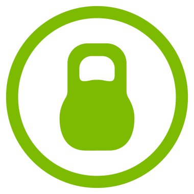 Ağırlık düz yuvarlak vektör simgesi