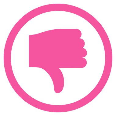 Başparmak düz yuvarlak vektör simgesi