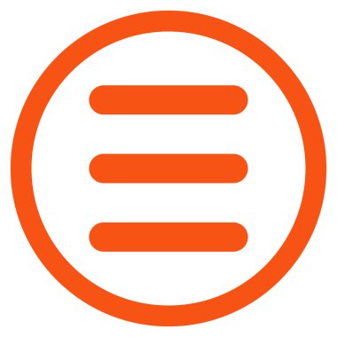 Menü düz yuvarlak vektör simgesi