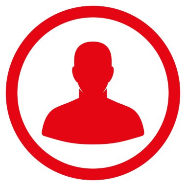 Kullanıcı düz yuvarlak vektör simgesi