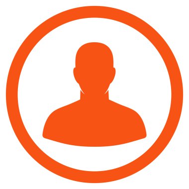 Kullanıcı düz yuvarlak vektör simgesi