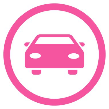 Araba düz yuvarlak vektör simgesi