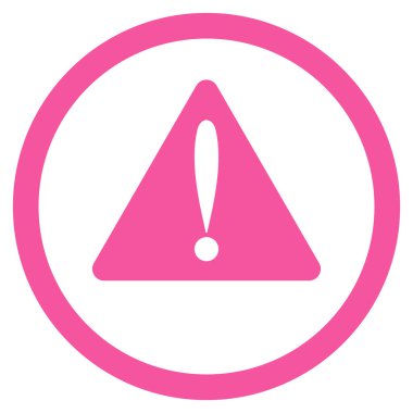 Uyarı hata düz yuvarlak vektör simgesi