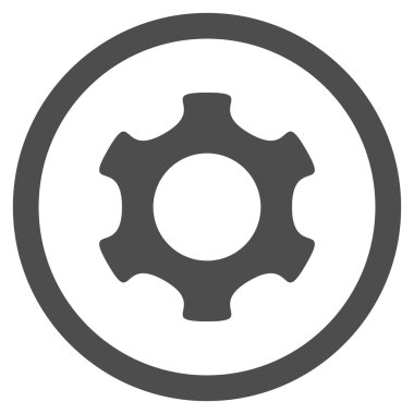 Vites düz yuvarlak vektör simgesi