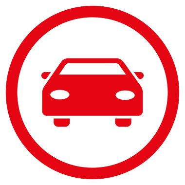 Araba düz yuvarlak vektör simgesi