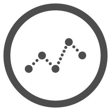 Grafik düz yuvarlak vektör simgesi