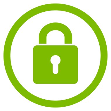 Kilit anahtar deliği düz yuvarlak vektör simgesi