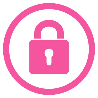 Kilit anahtar deliği düz yuvarlak vektör simgesi