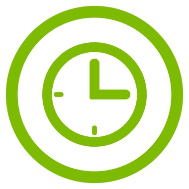 Zaman düz yuvarlak vektör simgesi