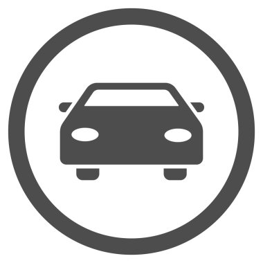 Araba düz yuvarlak vektör simgesi