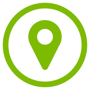 Harita işaretleyici düz yuvarlak vektör simgesi