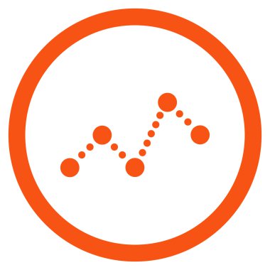 Grafik düz yuvarlak vektör simgesi