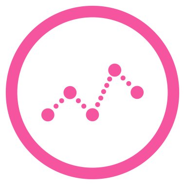 Grafik düz yuvarlak vektör simgesi