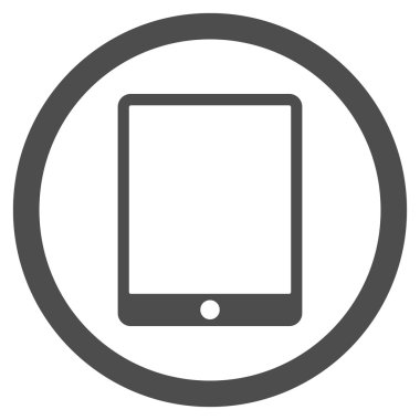 Tablet Pad düz yuvarlak vektör simgesi