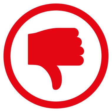 Başparmak düz yuvarlak vektör simgesi