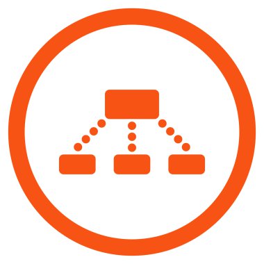 Hiyerarşi düz yuvarlak vektör simgesi