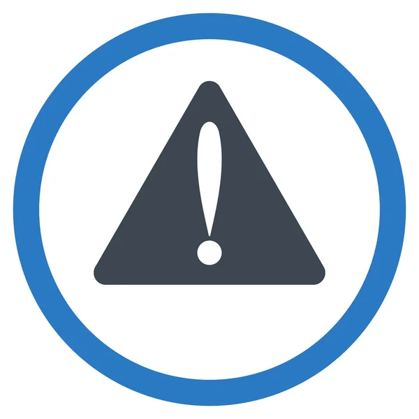 Warning Error Flat Rounded Vector Icon — Stock Vector