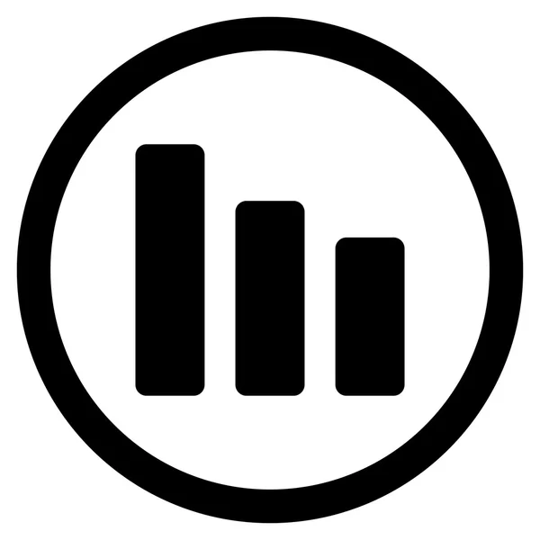Sávdiagram csökkentése sima lekerekített Vector Icon