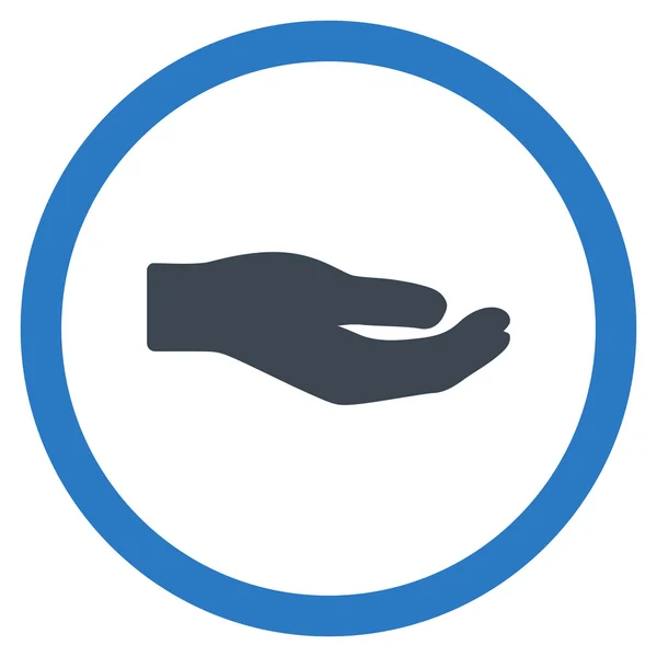 Compartir mano plana redondeada Vector icono — Vector de stock