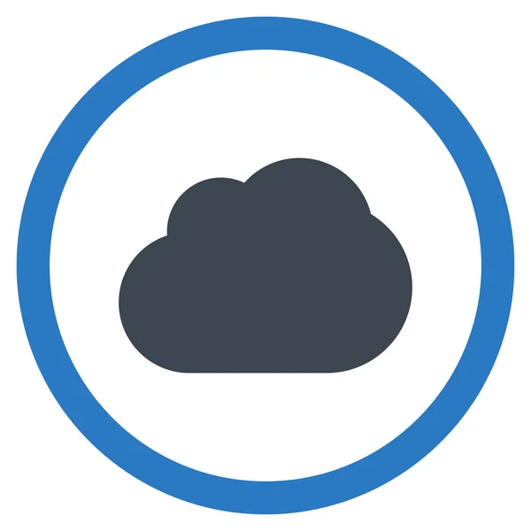 Cloud platta rundade vektor-ikonen — Stock vektor