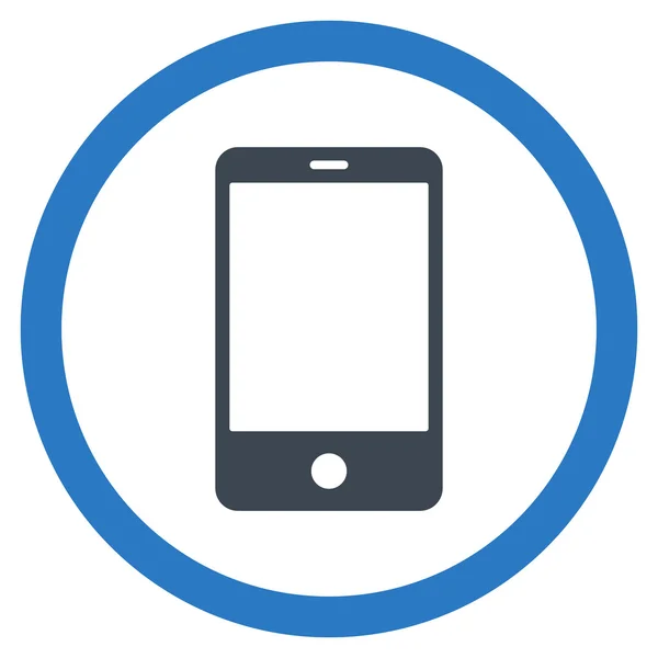 Icône vectorielle arrondie plate Smartphone — Image vectorielle
