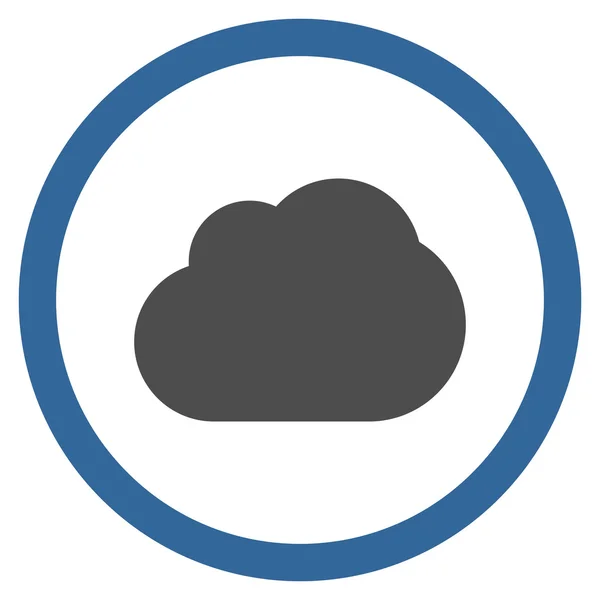 Cloud plochý zaoblený vektorové ikony — Stockový vektor