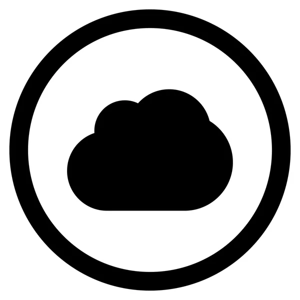 Cloud Flat Rounded Vector Icon — Stock Vector