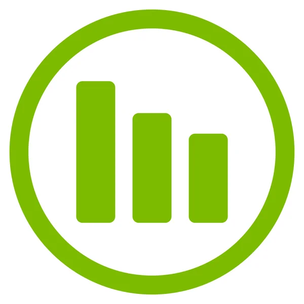 Sávdiagram csökkentése sima lekerekített Vector Icon