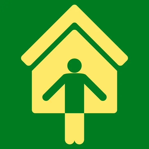 Proprietário da casa Wellcome Flat Vector Icon —  Vetores de Stock