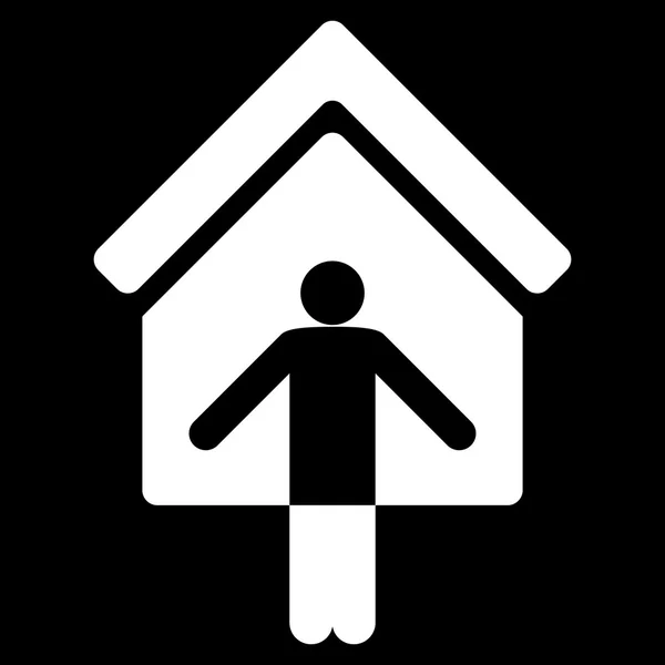 Propriétaire de la maison Wellcome Flat Vector Icon — Image vectorielle