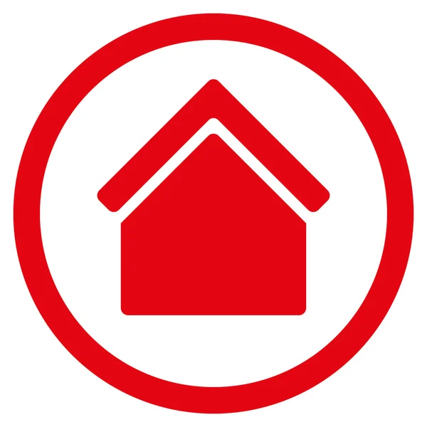 Huis plat afgeronde Vector Icon — Stockvector