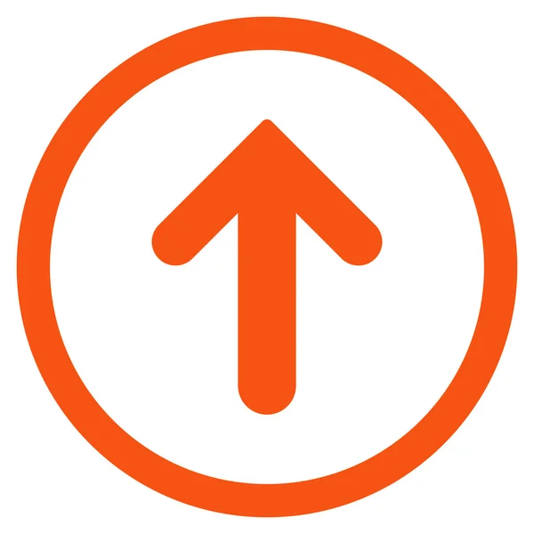 Seta para cima ícone de vetor arredondado plana — Vetor de Stock