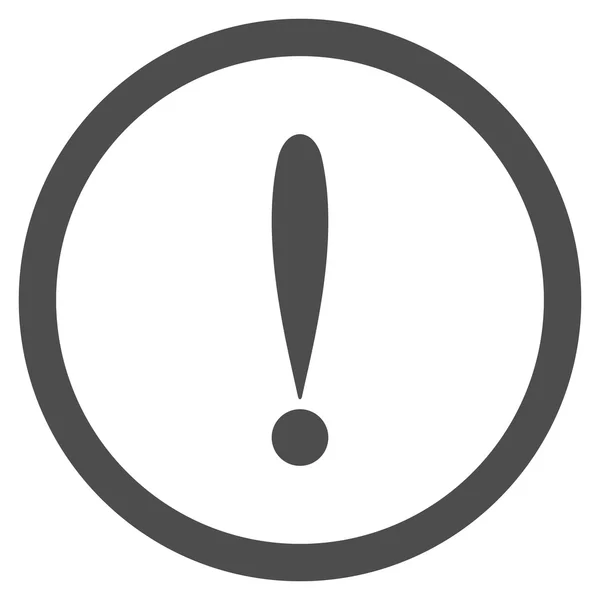 Signo de exclamación plano redondeado Vector icono — Vector de stock