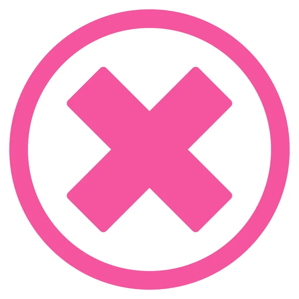 Eliminar X-Cross plano redondeado Vector icono — Vector de stock
