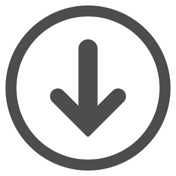 Flecha hacia abajo plano redondeado Vector icono — Archivo Imágenes Vectoriales