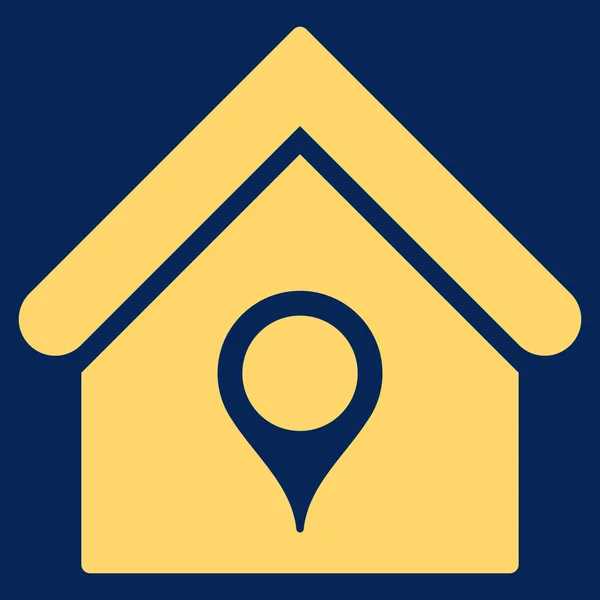 House Location Flat Vector Icon — Stock Vector