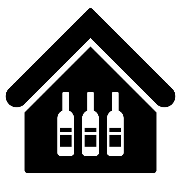 Εικονίδιο του φορέα επίπεδη μπαρ που προσφέρουν κρασί — Διανυσματικό Αρχείο