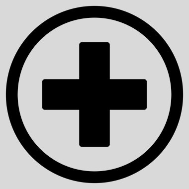 Artı Düz Yuvarlak Vektör Simgesi