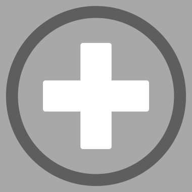 Artı Düz Yuvarlak Vektör Simgesi