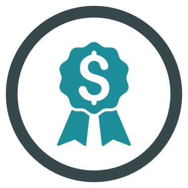 Bankacılık Ödülü düz yuvarlak vektör simgesi